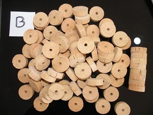 100 CORK RINGS 1 1/2"X1/2" BORE 1/4" GRADE B - Picture 1 of 1