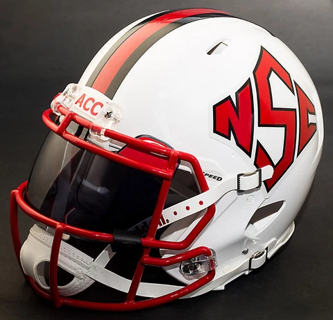 *CUSTOM* NORTH CAROLINA NC STATE WOLFPACK Riddell SPEED Replica Football Helmet Cover