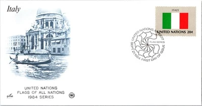 Vintage FDC United Nations New York City Postmark Scott #428 Flag Of Italy - Image 1 of 4
