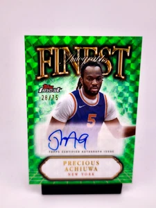 Precious Achiuwa /75 AUTO GREEN GEO 2024-25 Topps Finest NBA New York Knicks  - Foto 1 di 2