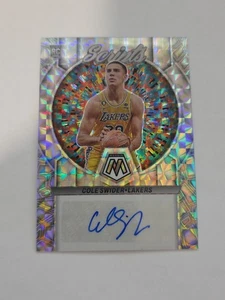 Cole Swider 2022-23 Panini Mosaic Scripts RC Auto Silver Prizm #RS-SWI Lakers - Bild 1 von 2
