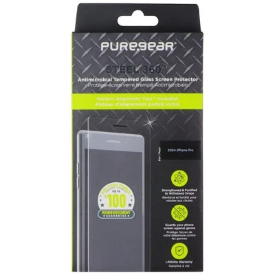 PureGear Steel 360 Tempered Glass Screen Protector for Apple iPhone 16 Pro - Image 1 of 2
