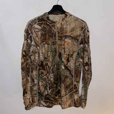 First Lite 1/4 Zip 100% Merino Wool Realtree Camo Hunting Shirt Pullover Medium - Image 1 of 4