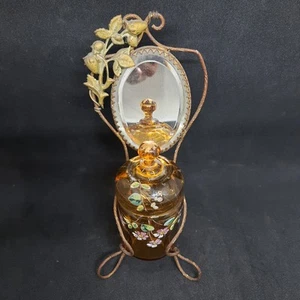 Antico vaso con coperchio decorativo Ormolu francese XIX secolo con supporto - Foto 1 di 6