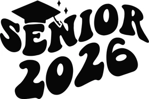 Senior 2026!  Graduation class Die Cut vinyl Decal Sticker  43 different colors - Bild 1 von 45