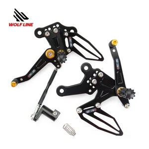 WOLFLINE Adjustable Rearsets Footrest Peg For Kawasaki Ninja 400 250 2018-2022 - Picture 1 of 55