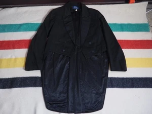 Vintage Antik 1900er Herren Mexiko schwarz Gab Wolle Edwardian Smoking Jacke Mantel S - Bild 1 von 10
