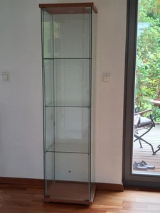 Glasvitrine gebraucht 160cm hoch, 40cm Breit, 35cm Tief - Bild 1 von 1