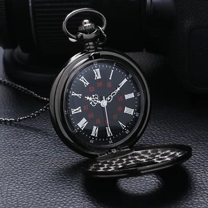 Vintage Pocket Watch for Men Roman Numerals Scale Quartz Pocket Watches - Picture 1 of 13