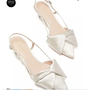 NIB Kate Spade New York Marseille Ivory Bow Slingback Kitten Heels Size 5.5B - Picture 1 of 6