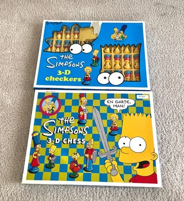Ajedrez 3D 1991 Los Simpson y damas 1994 - LOTE 2 - Juegos de mesa completos Foto 1 de 4