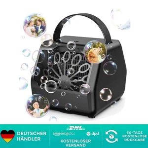 Seifenblasenmaschine Kinder Party Hochzeit mit Akku 16000+ Bubbles Min - Bild 1 von 2