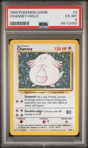 1999 POKEMON GAME 3 CHANSEY-HOLO PSA 6 EX Mint - Picture 1 of 2
