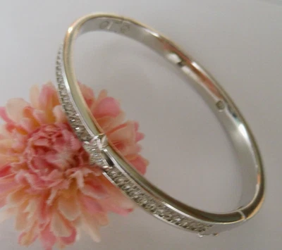 Pierre Lang schöne silberfarbene Armspange  ca. 6,3 x 5 cm L gut erhalten - Bild 1 von 4