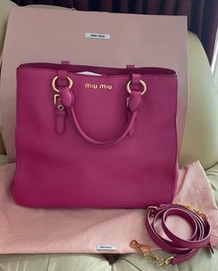 Miu Miu Hot Pink Madras 2WAY Schultertasche Handtasche - Bild 1 von 8