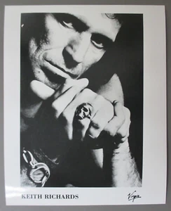Rolling Stones Keith Richards promo photo 8X10 glossy Closeup ! - Picture 1 of 1
