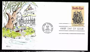 2010 20c Stamp (1982) THE HORATIO ALGER SUCCESS STORY FDC BY LOIS HAMILTON - Picture 1 of 1