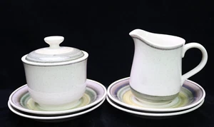 Irish China Rheinstone Arklow Aran Shannon Green Creamer Sugar Bowl Saucers - Picture 1 of 12