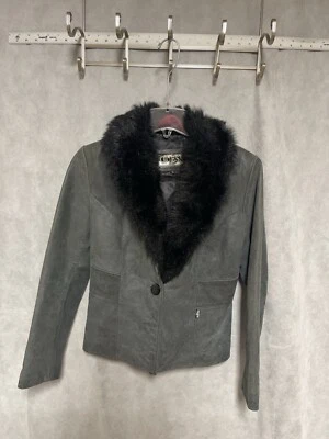 Chaqueta DE COLECCIÓN ADIVINA Mujer S Cuero Envejecido Moto Motociclista Y2K Penny Lane Piel Sintética Foto 1 de 4