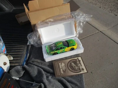 Raro John Deere 1/18 coche de carreras Ertl firmado Chad Little Limited vitrina 1997 Foto 1 de 4