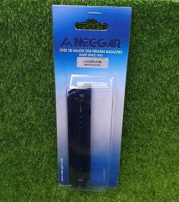 Mec-Gar Luger P.08 Magazine-8 redondo 9mm carregador de pistola azulado - MGLUGP08B - Imagem 1 de 4