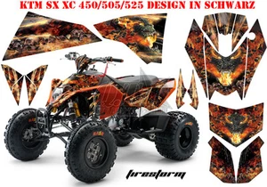 KIT GRÁFICO DE DECORACIÓN DE CARRERAS AMR ATV KTM 450 505 525 SX XC FIRESTORM B - Imagen 1 de 4