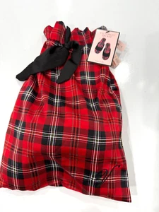 Victoria's Secret Red Plaid Slippers w/Dust Bag NEW NWT Size L - Picture 1 of 5