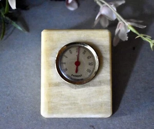 Vintage Onyx Stone Thermometer Hand Made Desk Thermometer Home Decor - Picture 1 of 6