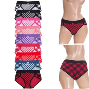 ScarvesMe 12er Pack Damen verschiedene Farben Buffalo Karo Sexy Hipster Höschen - Bild 1 von 12