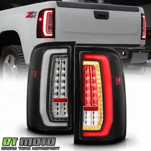 For 2007-2013 GMC Sierra 1500 Full LED w/Tube TaiL Lights Brake Lamps Left+Right - Picture 1 of 13