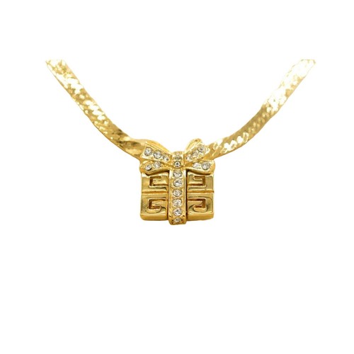 Givenchy 4G Logo Collana Collare Confezione Regalo Oro Vintage Firmato Anni 80 BinR