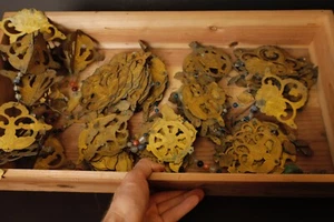 Rare gilded copper buddhist temple altar hanging decor. Edo 18-19th c ZН96 - Picture 1 of 7