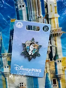 2023 Disney Parks Frozen 10th Anniversary Young Anna Elsa & Olaf LE Pin - Picture 1 of 1