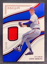 2023 Panini Immaculate JOHN SMOLTZ Braves Hall of Fame Jersey Red Foil SP /25