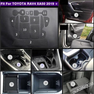 PU Leather Car Anti-Slip Gate Slot Cup Door Mats For TOYOTA RAV 4 XA50 2019-2024 - Picture 1 of 16