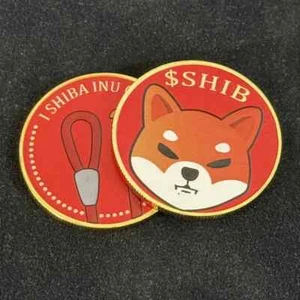 Red Dog Memorial Coin Cartoon Dog & Rope Charm Design Iron Collectible - Picture 1 of 5