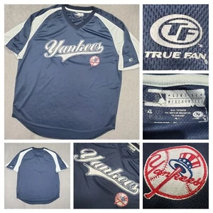 Men’s New York Yankees MLB True Fan Stitched Jersey Size 2XL Pullover Polyester - Picture 1 of 12