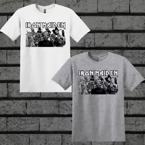 Iron Maiden Graphic T-Shirt Eddie Heavy Metal Band Tees White & Gray S-3XL - Picture 1 of 10