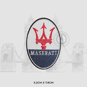 Aplique de insignia bordada con parche de hierro/costura Maserati para ropa - Imagen 1 de 2