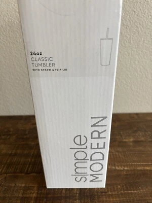 Vaso térmico rosa rubor moderno simple 24 oz con paja y taza abatible Foto 1 de 4