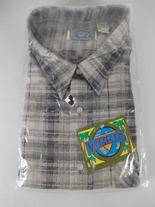 Camisa manga larga WEEDS para hombre talla 4X abotonada a cuadros años 80 90 - Imagen 1 de 5