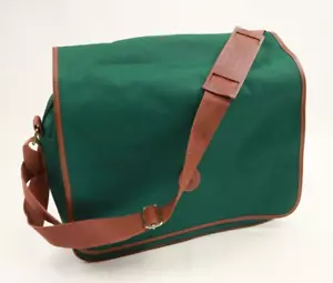 Vintage Polo Ralph Lauren grün Canvas Computer Laptop Tasche Kuriertasche 15 x 12 x 4 - Bild 1 von 5