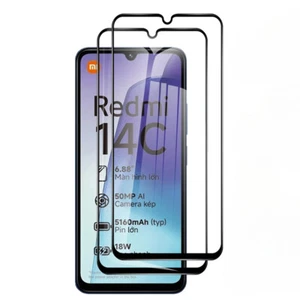 2PCS For Redmi 14C 14c Full Cover Tempered Glass Film Cover Screen Protector - Picture 1 of 5