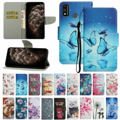 Painted Flip Leather Wallet Stand Phone Case For Huawei Honor 20 9X 10X Lite 9A - Image 1 of 4