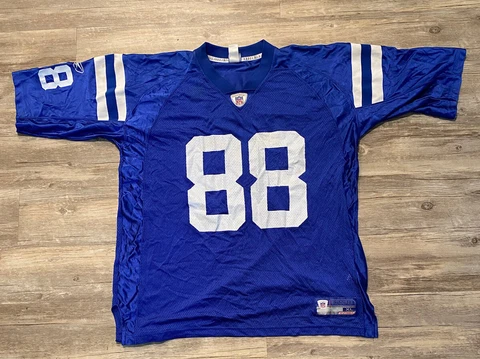 Indianapolis Colts Reebok NFL Equipment Jersey XL Blue Football MARVIN HARRISON Cover