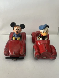 Vintage Walt Disney Diecast Toy Cars Mickey Mouse Donald Duck ESCI WD 01 02 - Foto 1 di 20