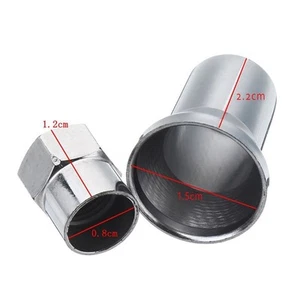 TR413 24*Chrome Car Truck Rim Hole Tire Valve Stem Hex Cap W/Sleeve Covers - Picture 1 of 12