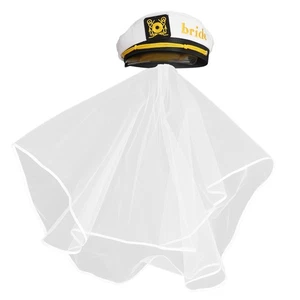 Beach Hat Bride Sailor Miss Hawaiian Accessories for Women Hats Bachelorette - Picture 1 of 12