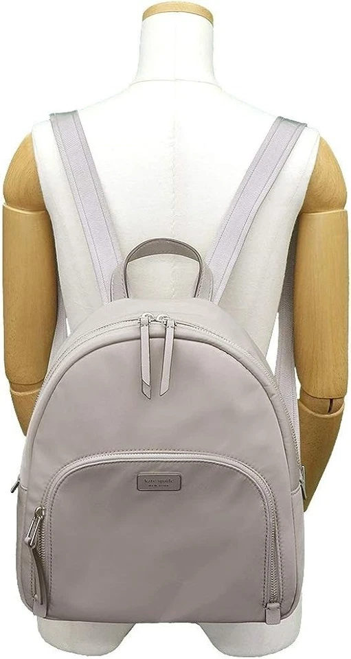 Kate Spade Dawn Medium Nylon Backpack Soft Taupe WKRU5913 Grey