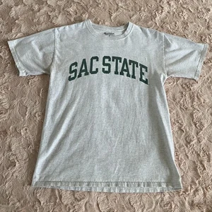 CHAMPION Adult Small Sac State T-Shirt Short Sleeve Crew Neck - Picture 1 of 7